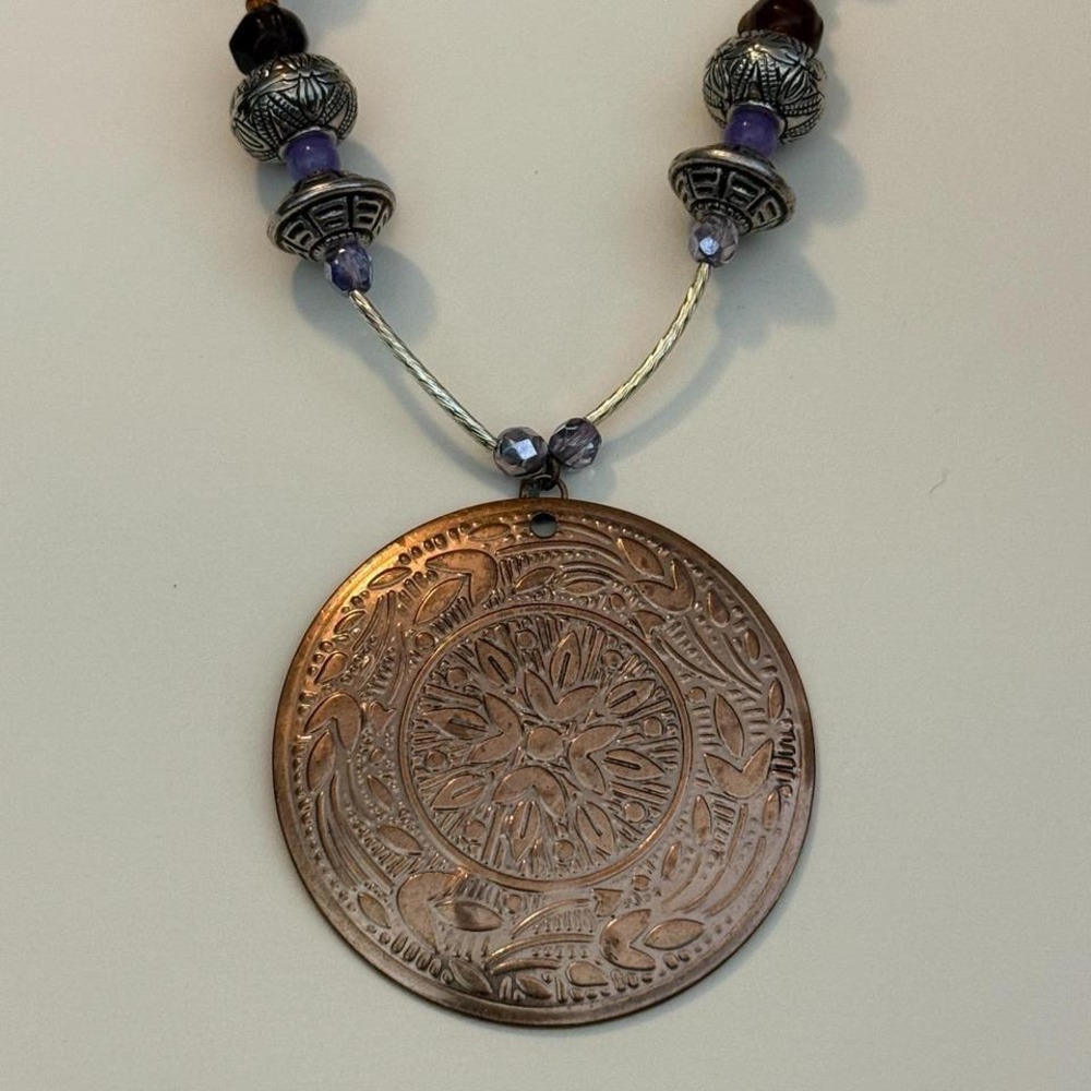 New Handmade Unique Boho Tribal Choker Necklace Chunky Pendant